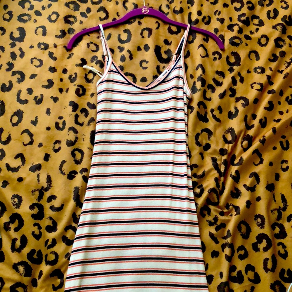 Striped long summer dress
